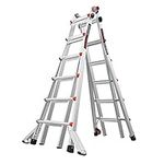 Little Giant Ladders 1304-016 Velocity Series 2 Multi-purpose Ladders, 6 Tread, Heavy-duty Aluminium, Tip n Glide Wheels, EN131