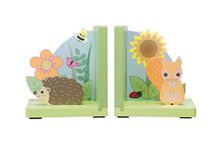 Orange Tree Toys Spring Garden Wooden Bookends - Animal for Children, Baby Boy, Girl Toys, Bedroom Decor With Squirrel & Hedgehog Kids Accessories, New Gifts by Orange Tree Multicolour, One Size