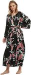 Ladies Kimono Dressing Gowns Floral Kimono Robe Printed Cardigan for Women Wedding Bonding Party Pyjamas