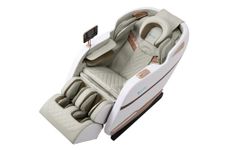 Spine Jadex Electric Massage Chair with Digital Display, White and Rose Gold, Full Body Zero Gravity Recliner