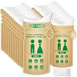 HeyFir Disposable Urine Bags for Travel Emergency, Portable Paper Based Urinal, 900ML Leakproof for Men Women, Biodegradable with Instant Solidification Powder for Camping Car Patient Care (27 Pack)