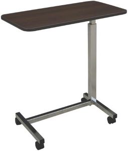 Medline Overbed Bedside Table with Wheels for Home, Nursing Home, Assisted Living, or Hospital use