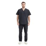 MISEMIYA - Uniforms Unisex Scrub Set – Medical Uniform with Scrub Top and Pants - Ref.6801-6802 - Medium, Black 68