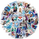 JJLIN 100Pcs Frozen Stickers Waterproof Vinyl Stickers for Water Bottle Luggage Bike Car Decals Anna and Elsa Stickers for Kids(Frozen)