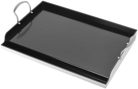Utheer 23" x 16" Ceramic Nonstick Stainless Steel Griddle for Gas, Charcoal & Induction, Large Stove Top Griddle, Non-Toxic, PFAS/PFOA/PTFE Free, Oven Up to 500°F, for BBQ, Camping & Kitchen, Black