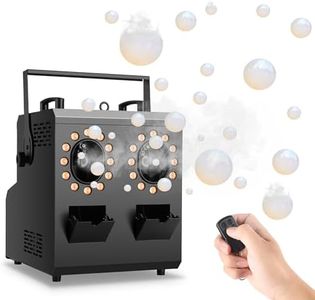 Sklydron Fog Bubble Machine - 1500W Smoke Bubble Machine with 24 RGBW LED Lights, Remote, Timer,DMX Control for Halloween, Christmas, Weddings, Stage Parties Indoor & Outdoor