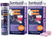 Sambucol Black Elderberry Tablets with Vitamin C & Zinc - Immune Support Supplement, Black Elderberry with Zinc and Vitamin C Effervescent Tablets, High Antioxidants, Drink Fizzies- 30 Count