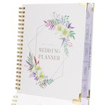 Wedding Planner Organizer Book includes Checklists, Pockets, Countdown Calendar - Bridal Planning Book Journal & Organising Diary, Engagement Gift for Couples, Future Brides and Grooms