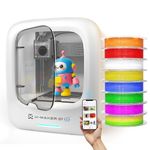 X-Maker Joy AI Kids 3D Printer for Beginners, Fully Enclosed, Ready to Print, Wi-Fi & App Control, AI App with 15+ Mini Modules, 8,000+ Models Updated Weekly, STEM Toy Gift, 8 PLA Filaments Included