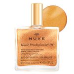 Nuxe Huile Prodigieuse Shimmering Dry Oil 50ml, Gold-Flecked Dry Oil, Illuminates & Softens Face, Body & Hair, Multi-Purpose Nourishment, Vegan Formula