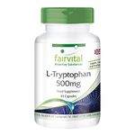 Fairvital | L-tryptophan 500mg - Bulk Pack for 3 Months - Vegan - HIGH Dosage - 90 Capsules - Essential Amino Acid