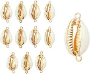 Bright Creations Charms for DIY Jewelry Making, Puka Cowrie Shells (0.7-0.8 In, 12 Pack)