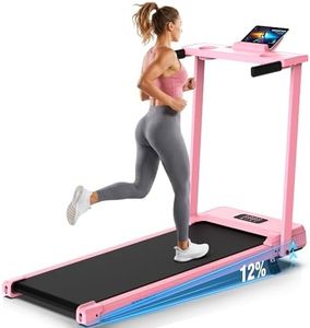 FUNMILY Incline Walking Pad Treadmill with Handle Bar, Folding Treadmills for Home Small, 3.5HP Portable Treadmill with Desk, 350 lbs Weight Capacity, Walking Pad with Remote Control and LED Display