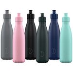 Chilly’s Original Sports Bottles - BPA-Free Stainless Steel Reusable Water Bottle - Keeps Cold, Double Walled, Vacuum Insulated - Dishwasher Safe Lid - 500ml - Pastel Pink