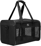 X-ZONE PET Airline Approved Soft-Sided Pet Travel Carrier for Dogs and Cats (Medium, Black)