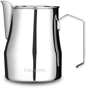 Easywork Espresso Steaming Pitcher 450ml Stainless Steel Coffee Frothing Picther Milk Jug Cup Cappuccino Latte Art Cup