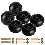 UP2WIN Mower Deck Wheels 753-04856A Compatible with Craftsman Husq Cub Cad et JD Lawn Mower Tractor, Riding Lawn Mower Deck Rollers Work with 54" 48" Deck, Replace for 753-04856, 734-03058, 6 Pack