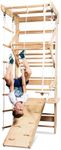 WEDANTA Wooden Swedish Ladder Wall Set – Kids Stall Bars for Exercise – Kids Gymnastic Wall Gym – Wood Gymnastics Playground – Gym for All Family Training Stretching Sport-3