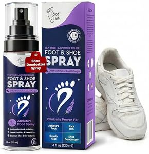 Foot Cure Shoe Deodorizer Spray - Tea Tree | Lavender Shoe Deodorizer for Smelly Feet, Athletes Foot Spray Odor Eliminator and Sweat Control | Removes, Controls & Prevents Odors - 120ml Made in USA
