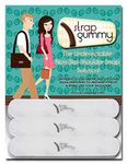 Strap Gummy - Stop Strap Slips - Shoulder Strap Grip Non Slip Strips - Set of 6 pieces, Semi-clear