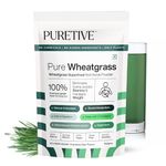 Puretive Wheatgrass Powder | For Energy, Detox, Immunity Booster, Skin Health | 100% PURE, Non-GMO, Vegan Detox Powder | Superfood for Everday use | Just Mix & Sip | 100gms