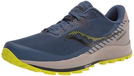 Saucony Men's Peregrine 11 Trail Running Shoe, Storm/Gravel, 11.5