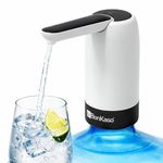 BonKaso Automatic Water Dispenser Pump for 20 Litre Bottle, Portable USB Rechargeable Electric Mini Water Pump with Removable Spout, High Efficiency, One-Touch Control for Home & Office