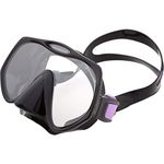 Atomic Aquatics Frameless Mask for Scuba Diving and Snorkeling - Medium Black/Purple