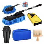 6Pcs-Cars Cleaning Kit Car Accessories 2026 Car Duster Microfiber Brush | Bag-1 | 1 Vacuum | 1 Dustbin | 1 Microfiber Cloth | 2 Interior Cleaning Brush (6)