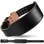 DMoose Weight Lifting Belt - Premium 4” 6” Genuine Leather With 7MM Cushioned Lumbar Support for Men & Women - 13 Adjustable Holes, Ideal Workout Gym Accessories to Enhance Training & Maximize Lifts