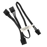 COMeap 6 Pin to 3X 4 Pin Molex Hard Drive Power Adapter Cable for Some Types of Corsair Modular PSUs 20-in(50cm)