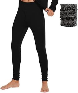 MERINNOVATION Merino Wool Base Layer Pants for Men 100% Merino Wool Thermal Underwear Bottom Elastic Lightweight