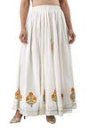 JFT Jaipur Fabtex Women's Floor Length Skirt (BRSS2041_White_X-Large)