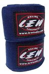 LEW Mexican Style Boxing 180" with Elastic Hand & Wrist Support Multicolor Handwraps (Navy Blue)