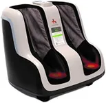 Human Touch Reflex SOL Foot & Calf Massager w/ Heat - Plantar Fasciitis Relief + Circulation + Shiatsu Deep Kneading + Vibrating for Stress + Compression - Adjustable for Women and Men up to Size 12