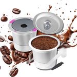 Stainless Steel Reusable K Cups with Brush and Spoon for K 1.0 & 2.0 (1 Piece)- Refillable Coffee Pods, Compatible with Classic Coffee Maker, Espresso Pods, Many More, Small, Silver (1 Pack)