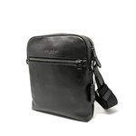 Coach Houston Flight/Messenger Bag Smythe Leather (Black) Men