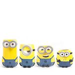 Zak Designs Despicable Me Minions Unique 3D Sculpted Ceramic Coffee Mug 4pcs Set, Collectible Keepsake Tea Mugs for Hot Drinks (4pc) Minions Gift Set (Kevin, Stuart, Bob, Otto)