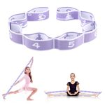 Stretching Strap, Multi-Loop Elastic Yoga Stretch Strap Flexible Stretch Resistance Bands Stretching Equipment for Physical Therapy, Pilates, Yoga, Dance, Gymnastics Exercise (Purple)