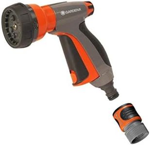 Gardena 32121 Control Metal Multi-Purpose 7-in-1 Spray Gun with Built in Flow Contro, 7 x 3 x 9 inches, Orange