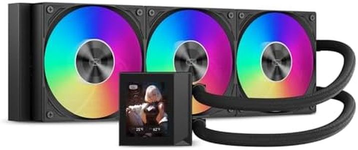 PCCOOLER CPS DC360 Pro ARGB Display AIO 360mm Liquid Cooler, High Capacity Radiator, 2.4 Inch IPS Display, 400mm ARGB Water Cooling, High Performance F5 R120 OC Fan (Black)