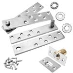 TamBee Hidden Door Hinge Pivot Door Hinge Hardware Heavy Duty Secret Door Hinges Hidden Bookcase Hinges Stainless Steel Invisible Hinge Hardware with Door Ball Catch