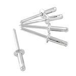 Kyuionty 60 Pcs 3/16" x 5/8" Tri-Fold Exploding Pop Rivets, Aluminum Large Head Blind Rivets (Silver)
