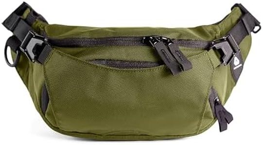Falcon 2L Ultralight Fanny Pack Crossbody Belt Bag for Men & Women, Slim Waist Sling Bag for Travel, Running, Hiking & Dog Walking, Expandable Water-Resistant Pack with Adjustable Strap, Kelp Green
