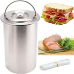 Homend Stainless Steel Meat Press for Making Healthy Homemade Deli Meat with Thermometer,Include 20 PCS Cooking Bags