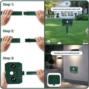 Zucklight Solar Cat Repellent – Ultrasonic Outdoor Animal Deterrent