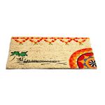 Onlymat Onam Design Kerala Coir Door mat with Non-Slip PVC Backing for Gateway, Entryway, Outdoor, Indoor, Patio - Durable and Large, Weatherproof, Multicolour Printed Rug (75 x 45 x 0.7cm)