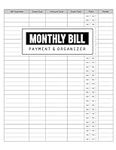 Monthly Bill Payment & Organizer: M