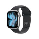Apple Watch Series 11 GPS 42mm Smartwatch with Space Grey Aluminium Case with Black Sport Band M/L. Sleep Score, Fitness Tracker, Health Monitoring, Always-On Display, Water Resistant
