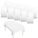 GIVIDORA 10 Pack Tablecloths Disposable Table Covers Parties Table Clothes Skirt Wipeable Plastic Tablecloth Waterproof Party Tablecloths for Indoor or Outdoor Birthdays Weddings Christmas